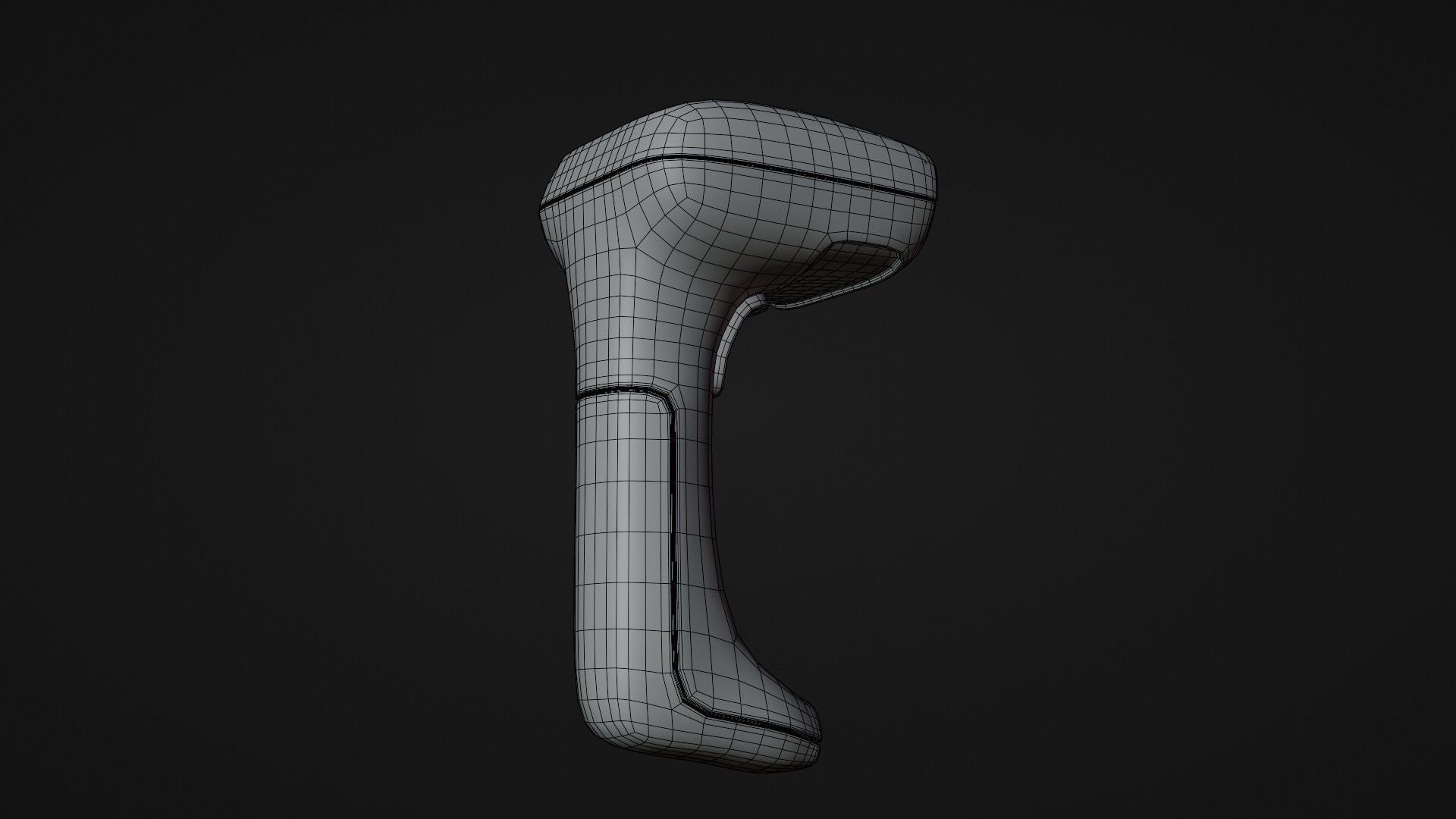 3D Gun Barcode - Barcode Scanner Shopping 3D Element 3D model_6