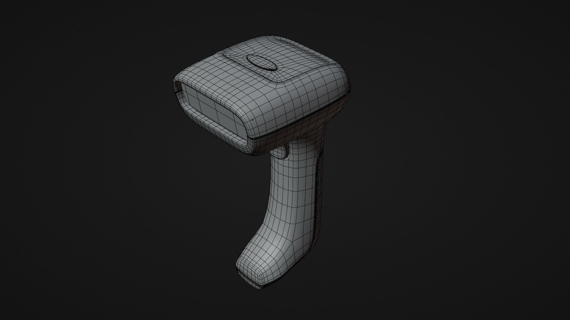 3D Gun Barcode - Barcode Scanner Shopping 3D Element 3D model_4
