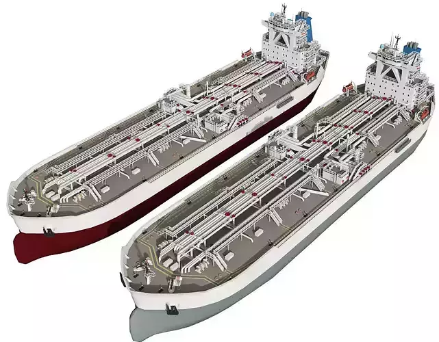 TI Class Oil Carrier lowpoly Low-poly 3D model
