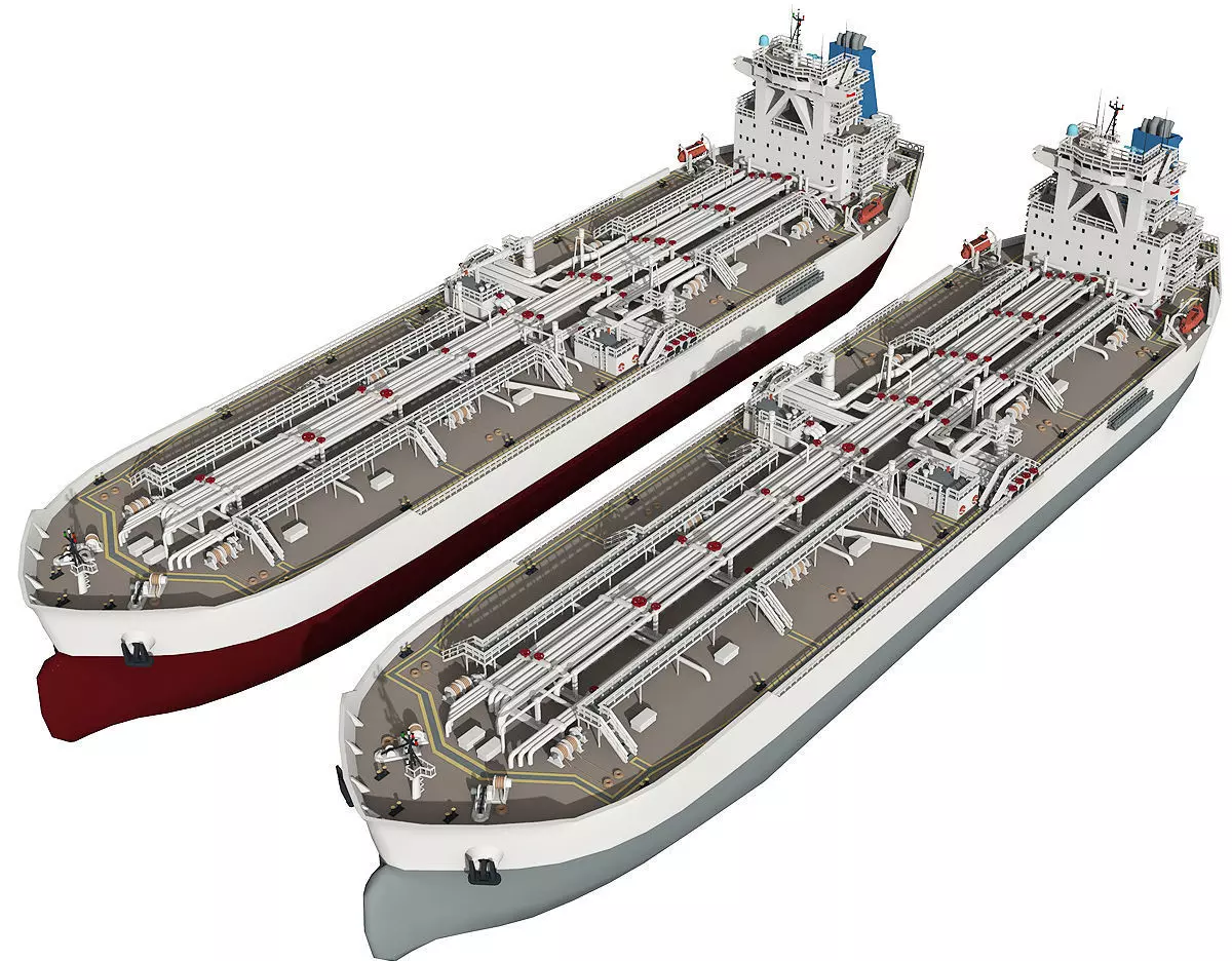 TI Class Oil Carrier lowpoly Low-poly 3D model_0