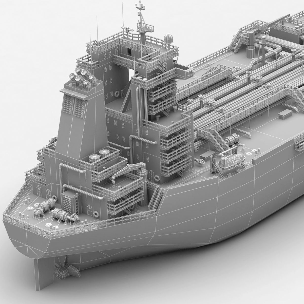 TI Class Oil Carrier lowpoly Low-poly 3D model_6