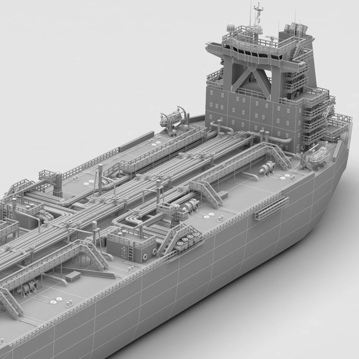 TI Class Oil Carrier lowpoly Low-poly 3D model_8