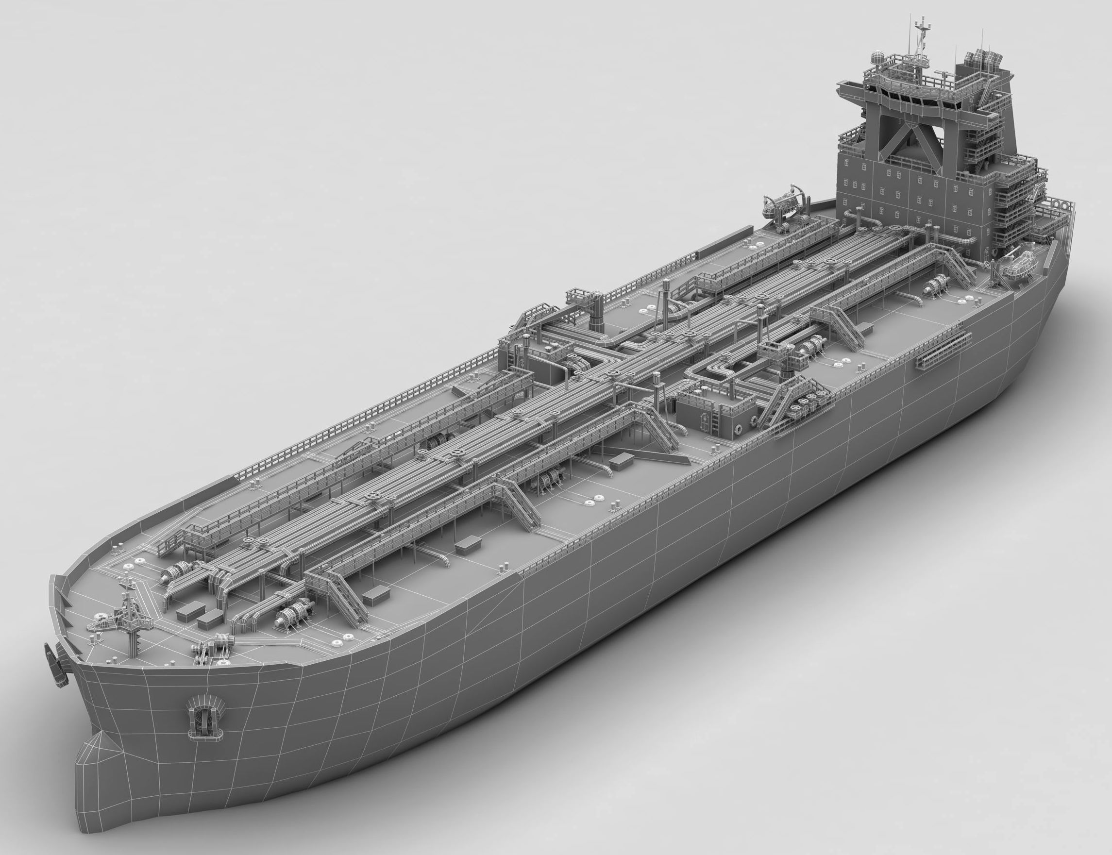TI Class Oil Carrier lowpoly Low-poly 3D model_9