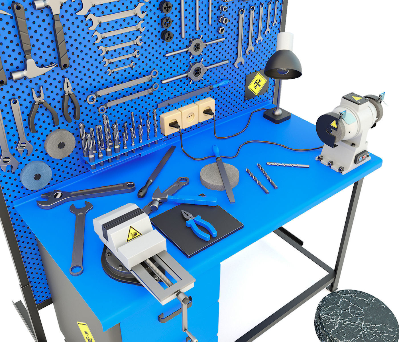 Workbench and garage tools 21 Items - Collection 3 3D model_5