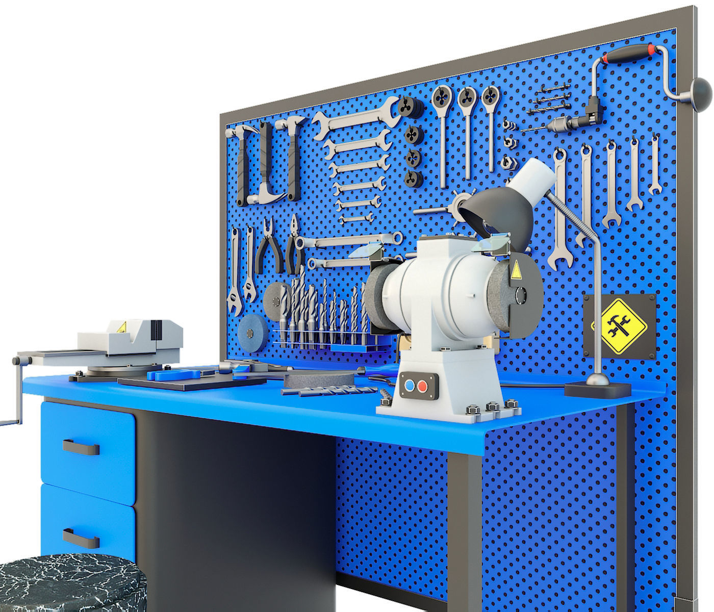 Workbench and garage tools 21 Items - Collection 3 3D model_7