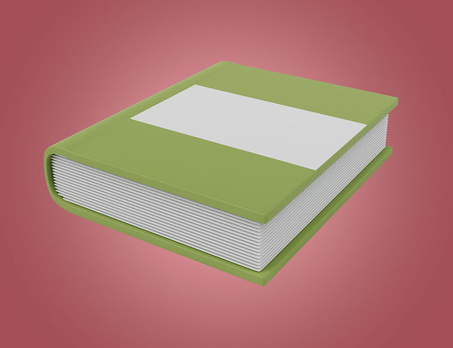 Book 3D illustration 3D model