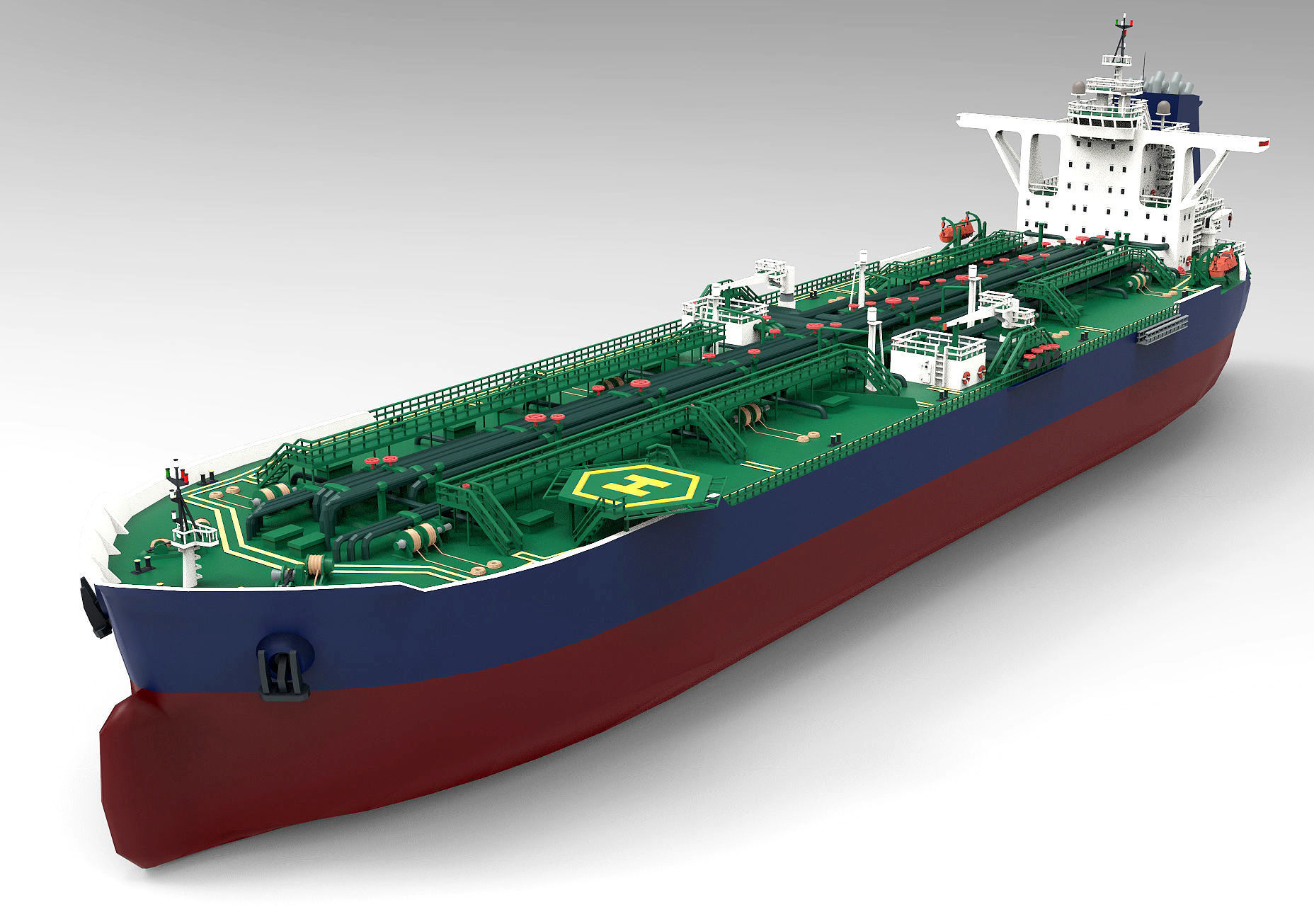 ULCC Oil Carrier lowpoly Low-poly 3D model_2