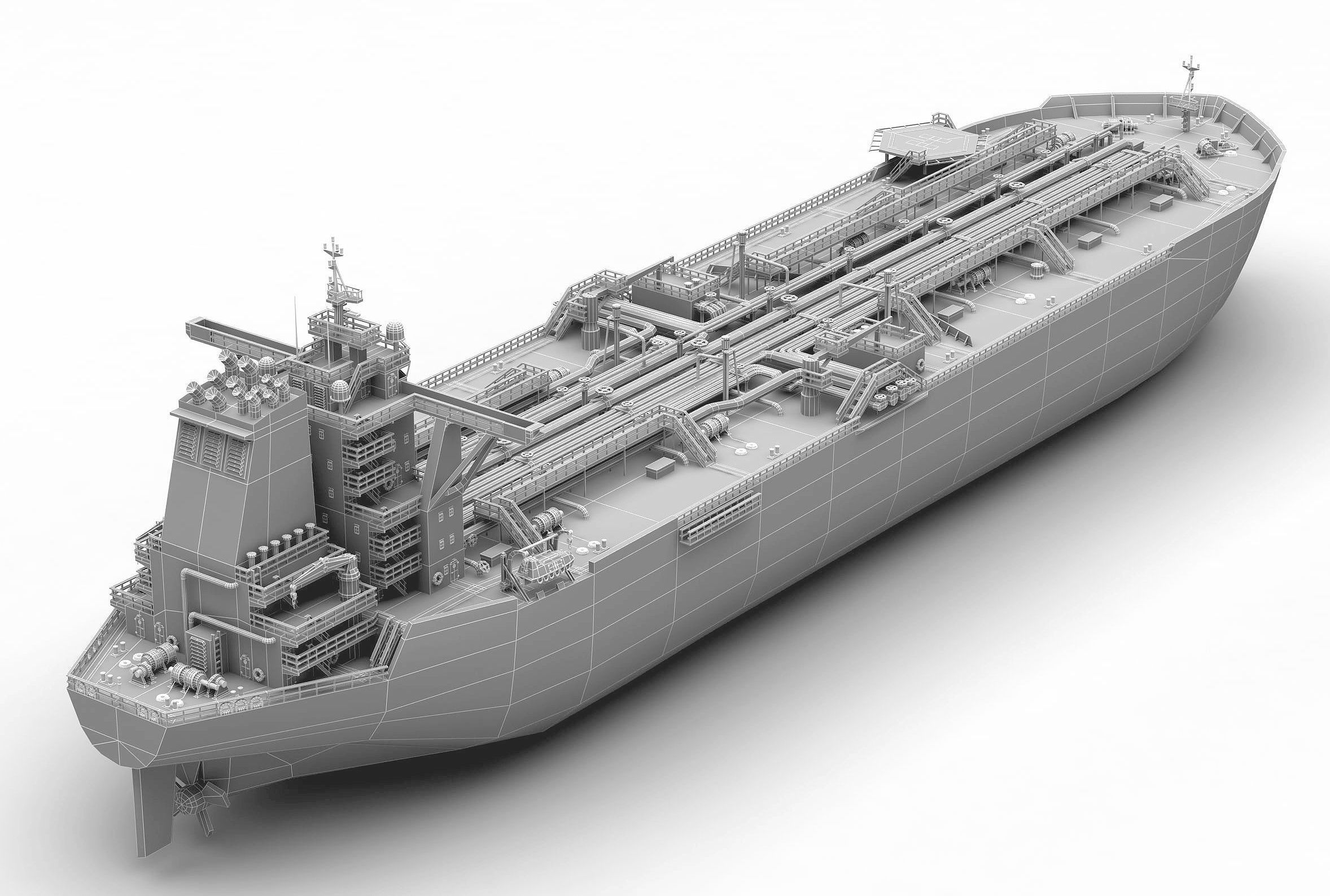 ULCC Oil Carrier lowpoly Low-poly 3D model_11