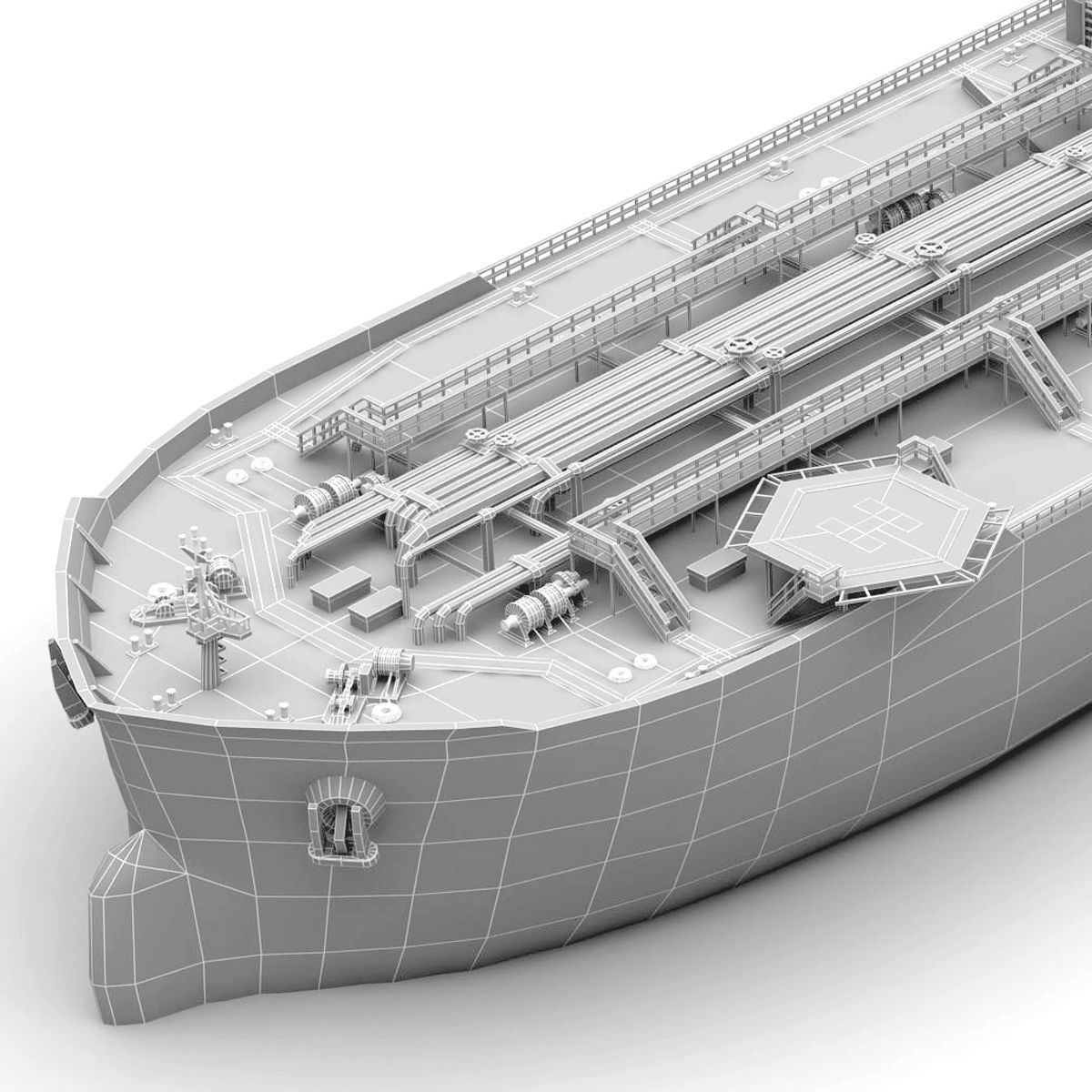 ULCC Oil Carrier lowpoly Low-poly 3D model_9