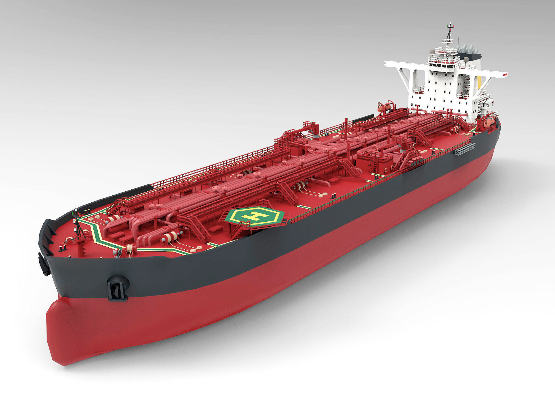 ULCC Oil Carrier lowpoly Low-poly 3D model_4
