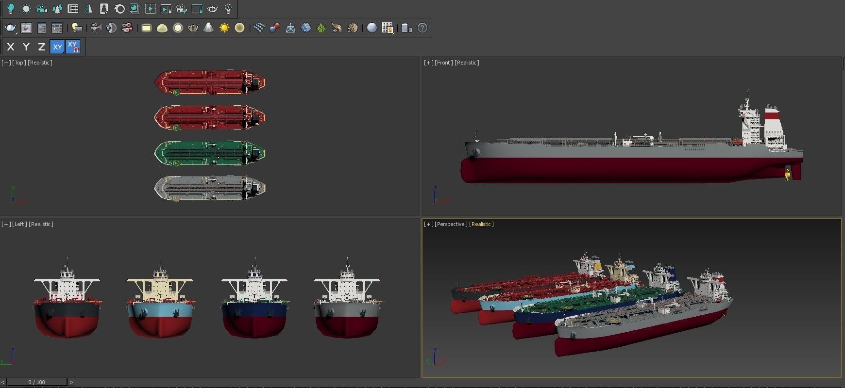 ULCC Oil Carrier lowpoly Low-poly 3D model_6