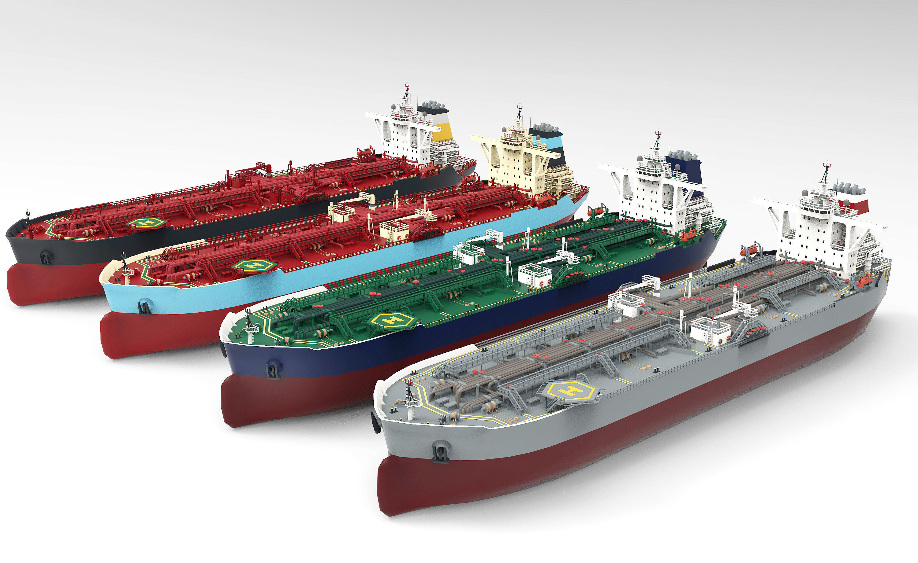 ULCC Oil Carrier lowpoly Low-poly 3D model_1