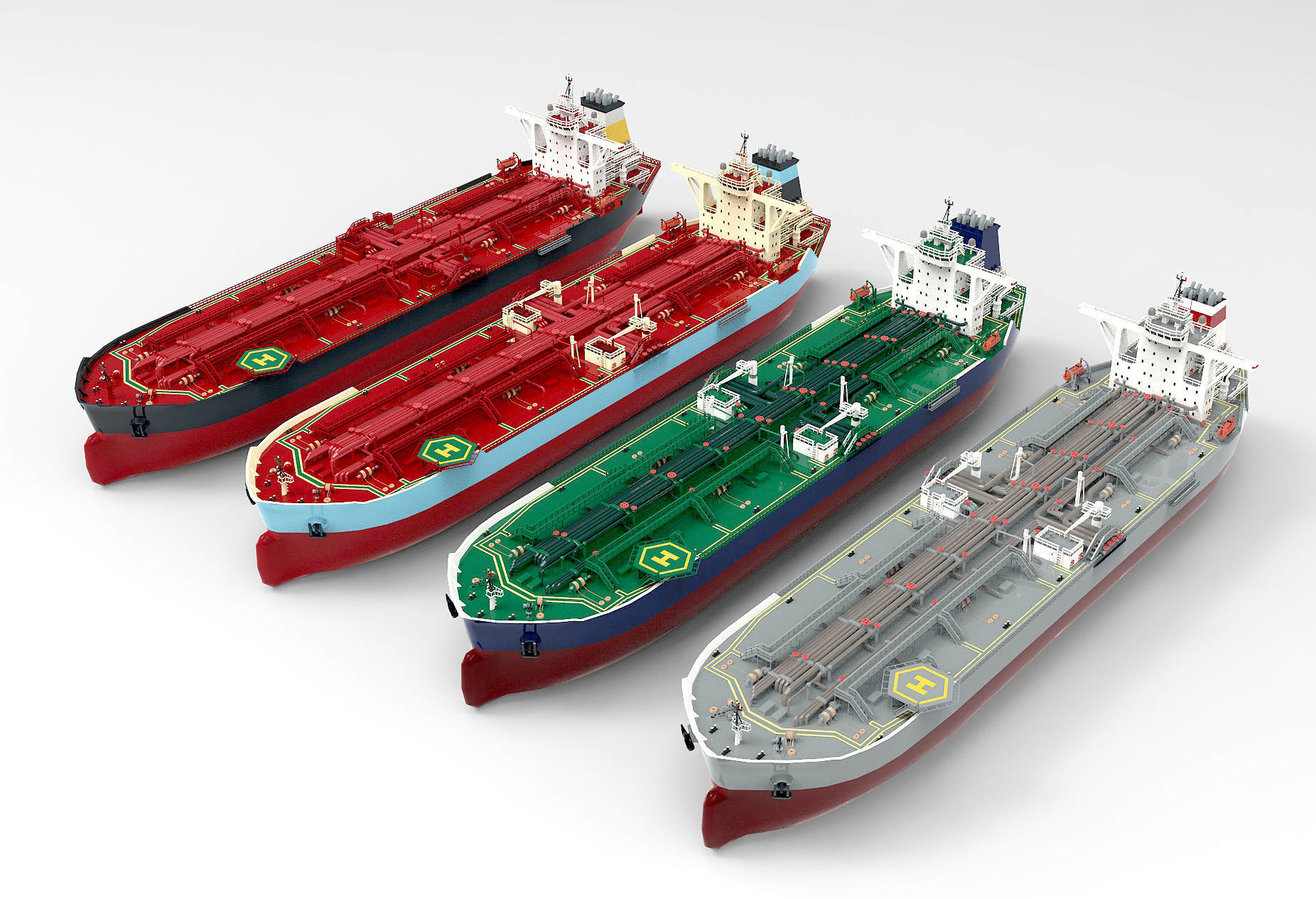 ULCC Oil Carrier lowpoly Low-poly 3D model_7