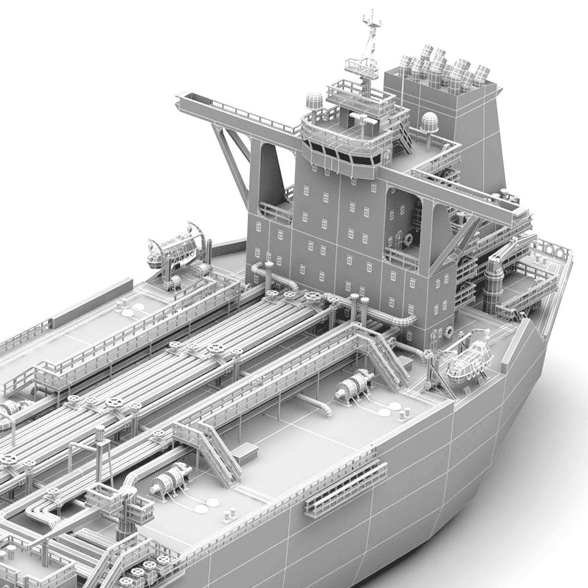 ULCC Oil Carrier lowpoly Low-poly 3D model_8