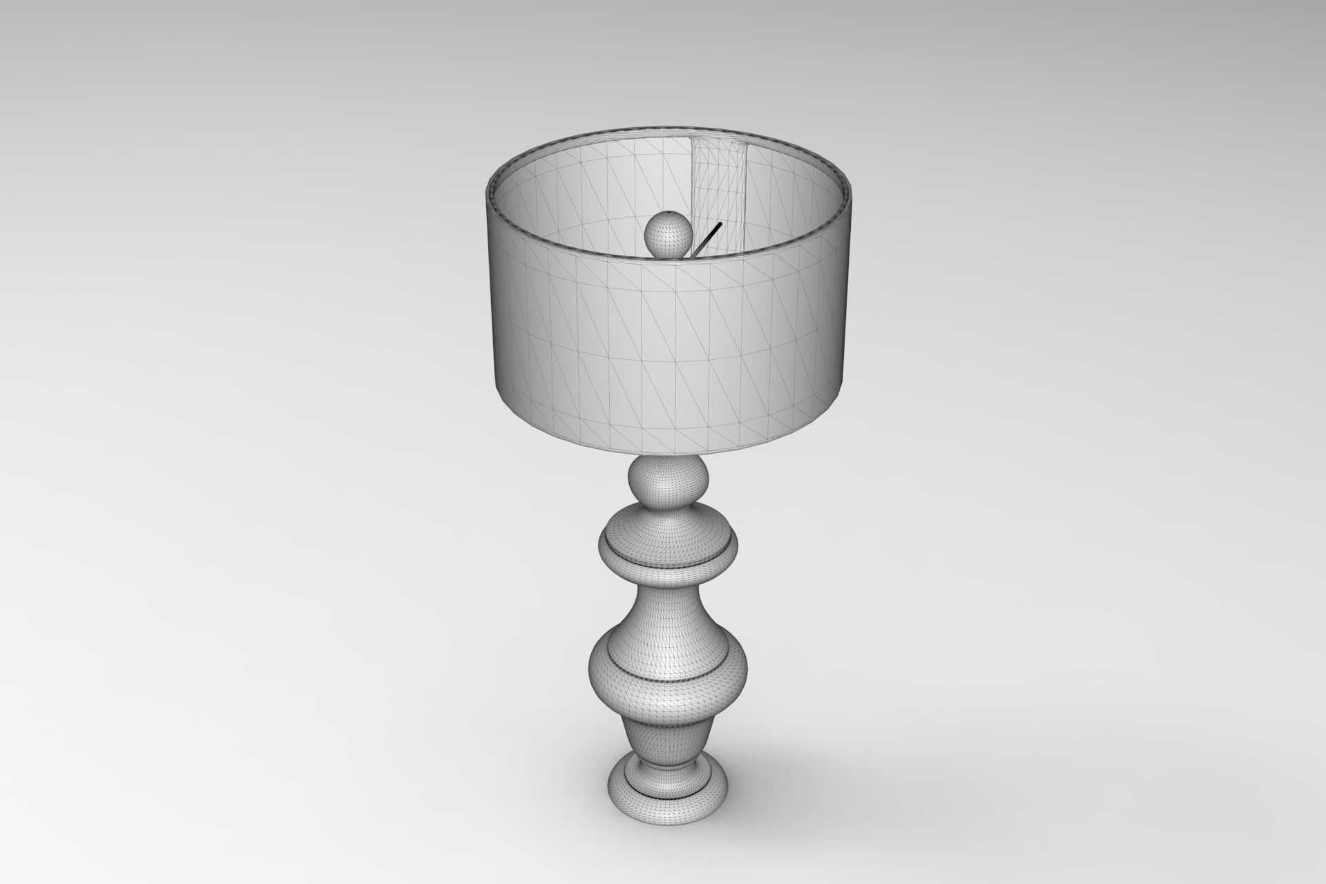 Tuscany Table Lamp Low-poly 3D model_5