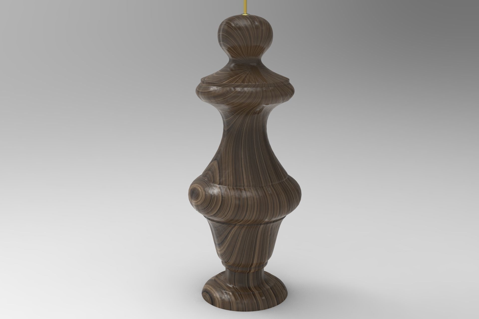 Tuscany Table Lamp Low-poly 3D model_2