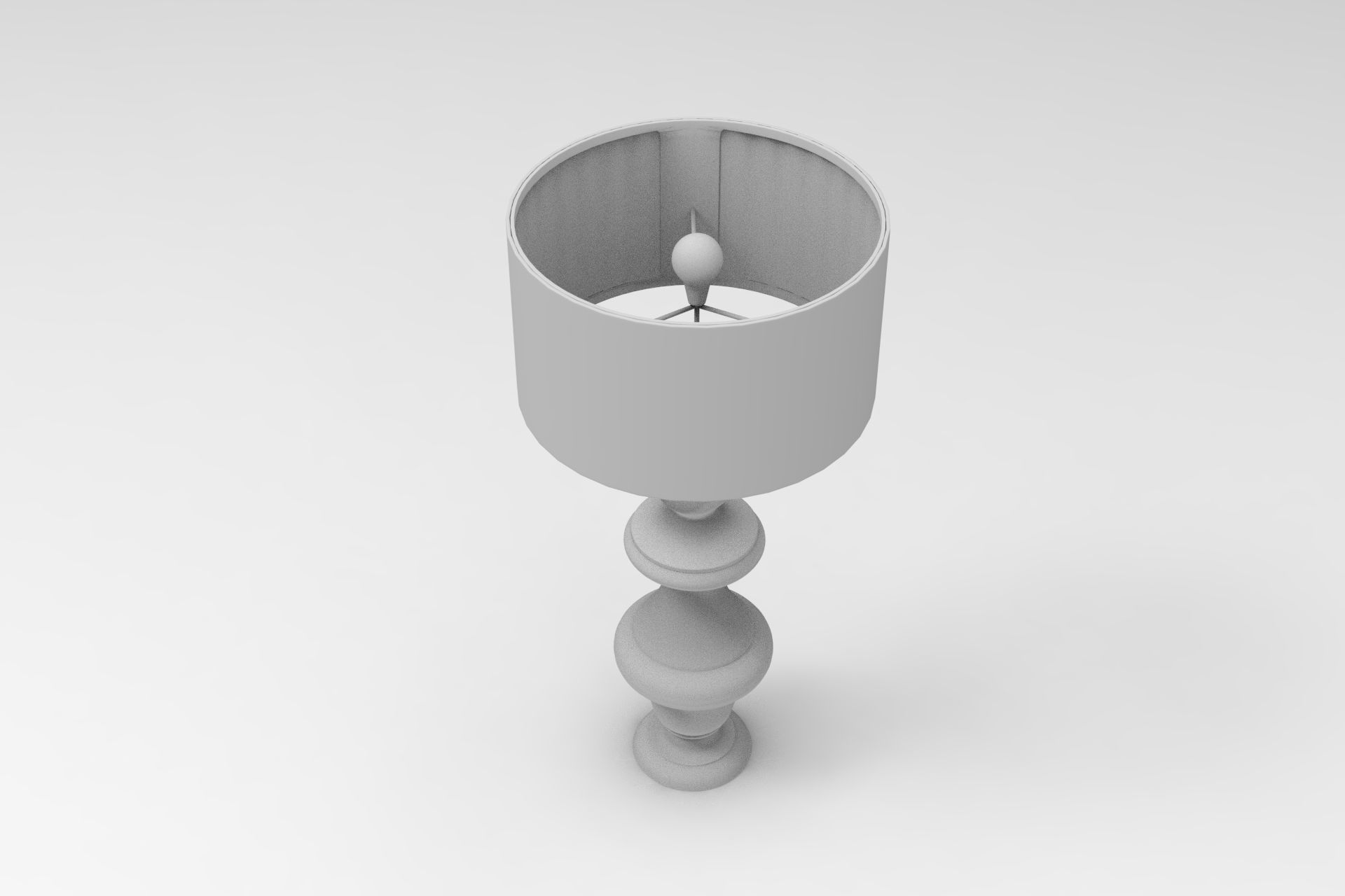 Tuscany Table Lamp Low-poly 3D model_8