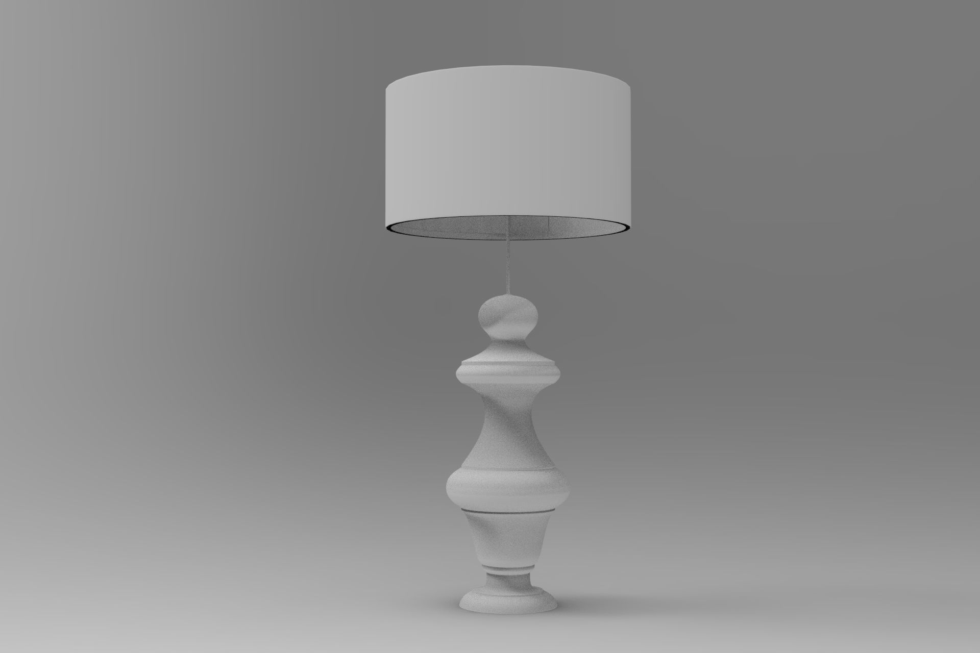 Tuscany Table Lamp Low-poly 3D model_7