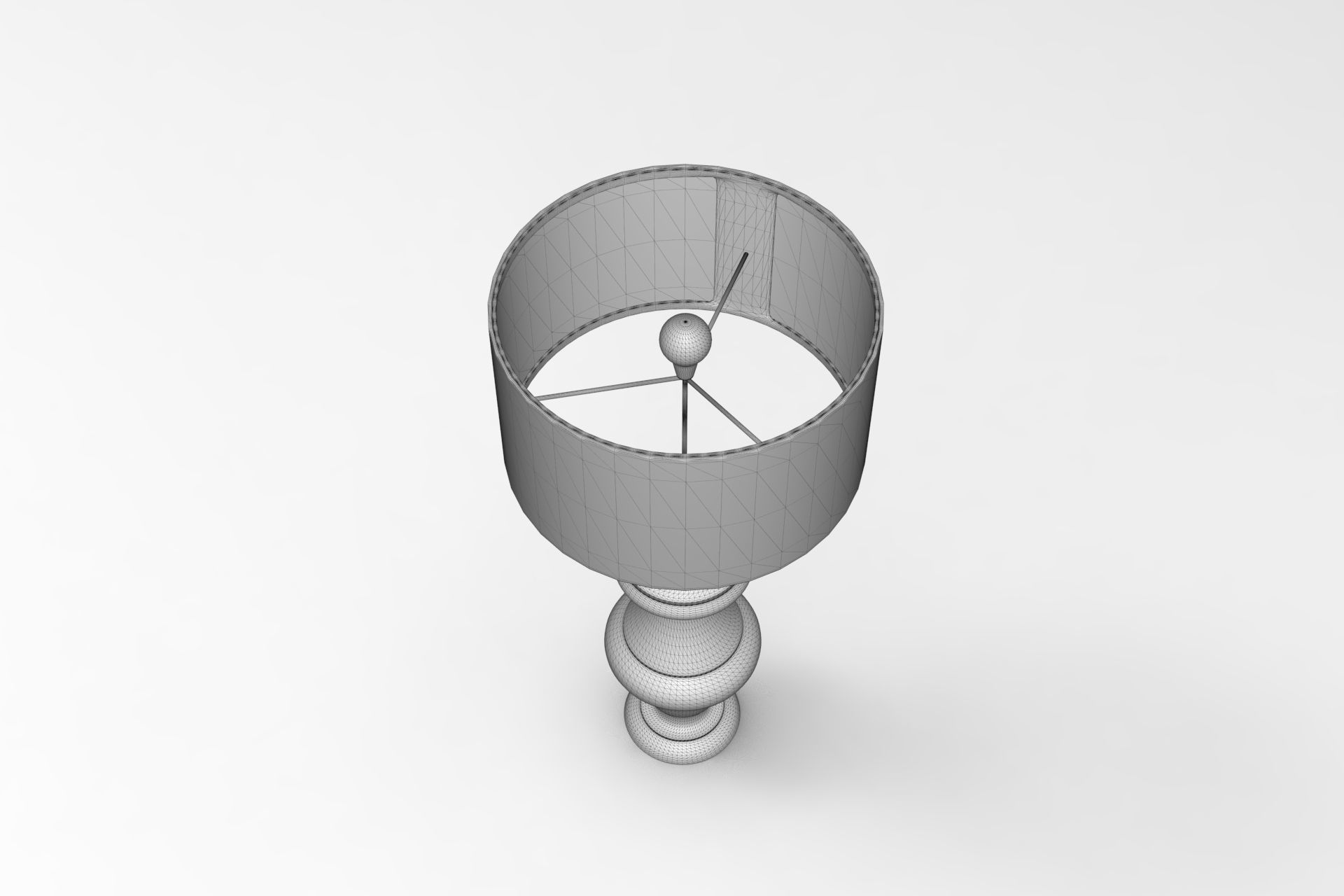 Tuscany Table Lamp Low-poly 3D model_6