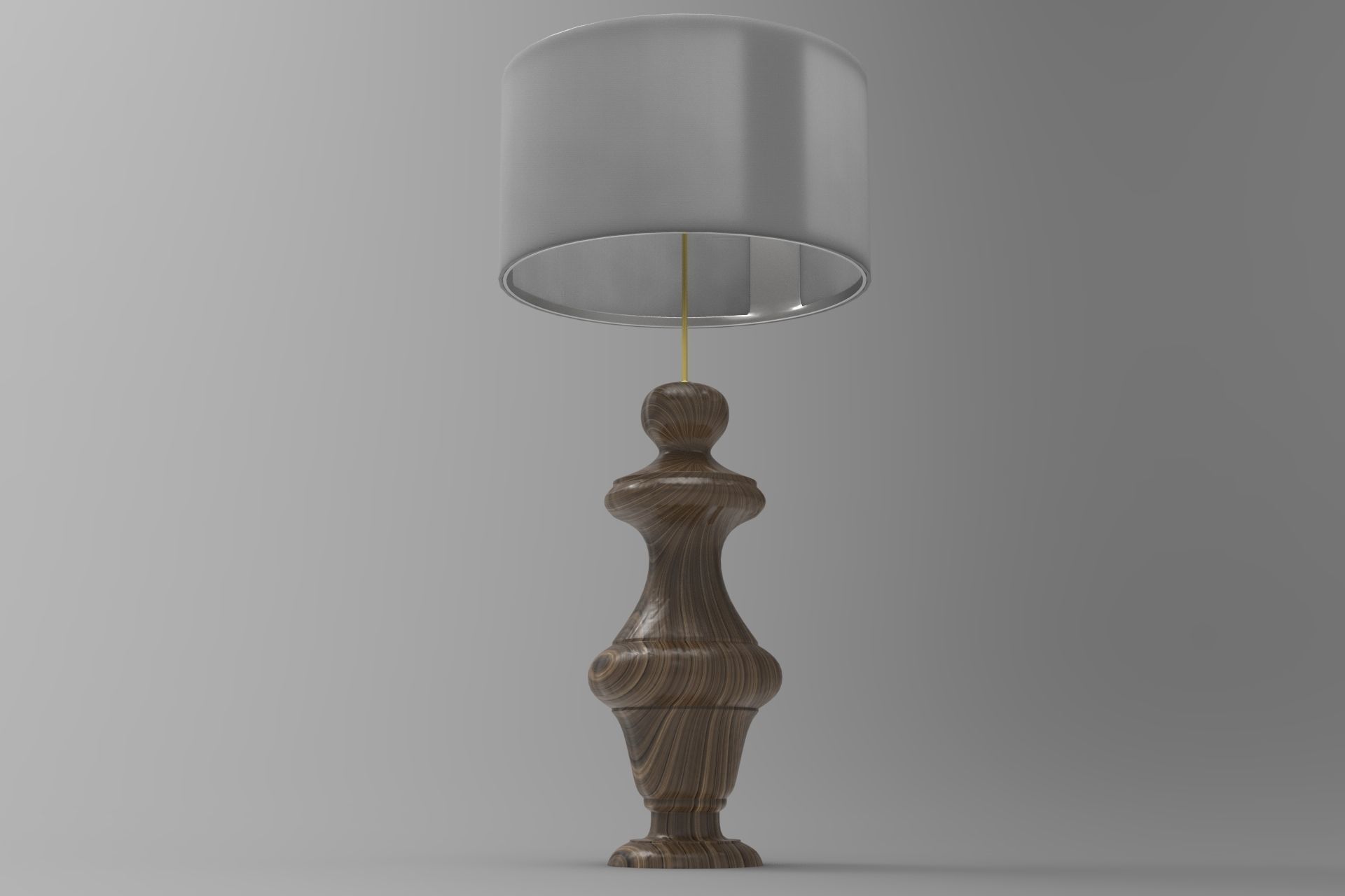 Tuscany Table Lamp Low-poly 3D model_3