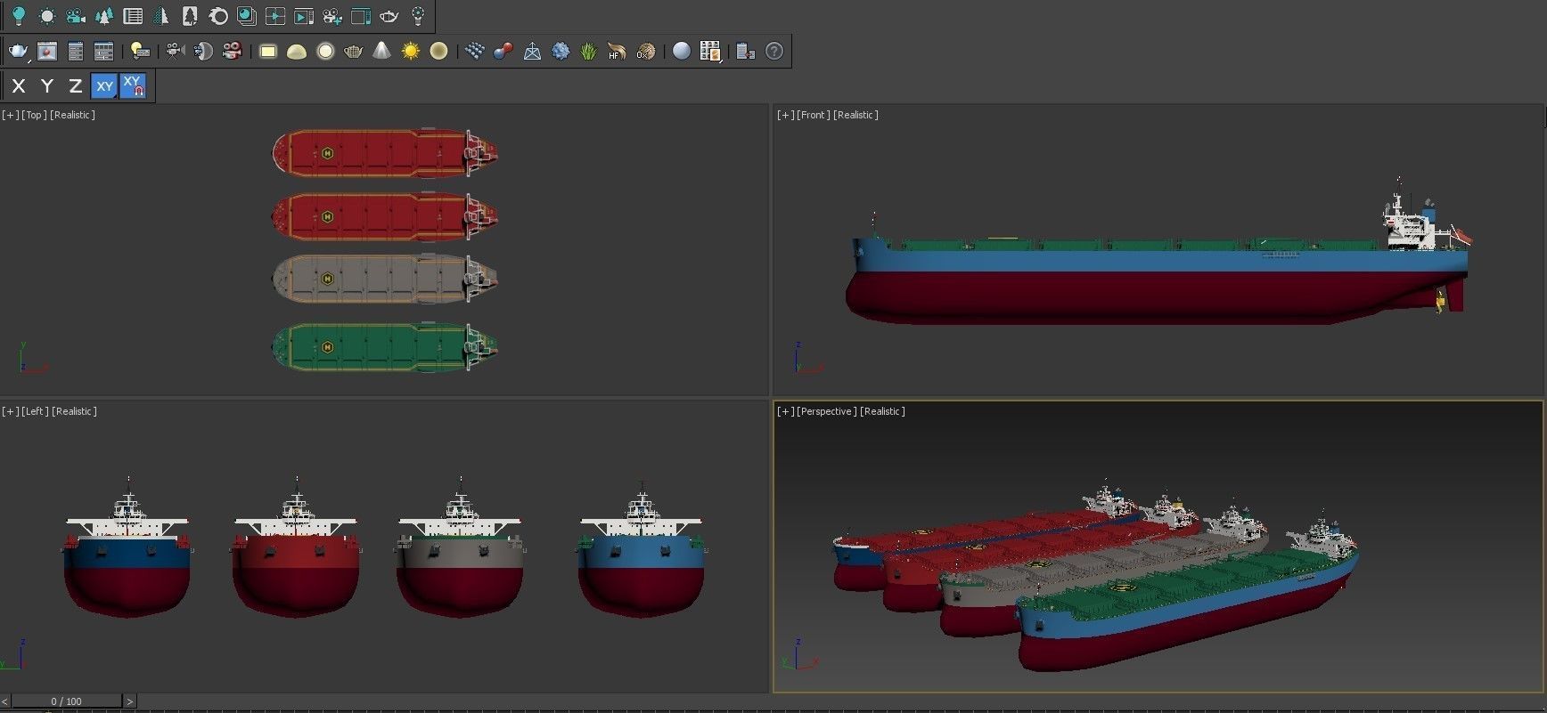  Ultra Large Ore Carrier lowpoly Low-poly 3D model_5