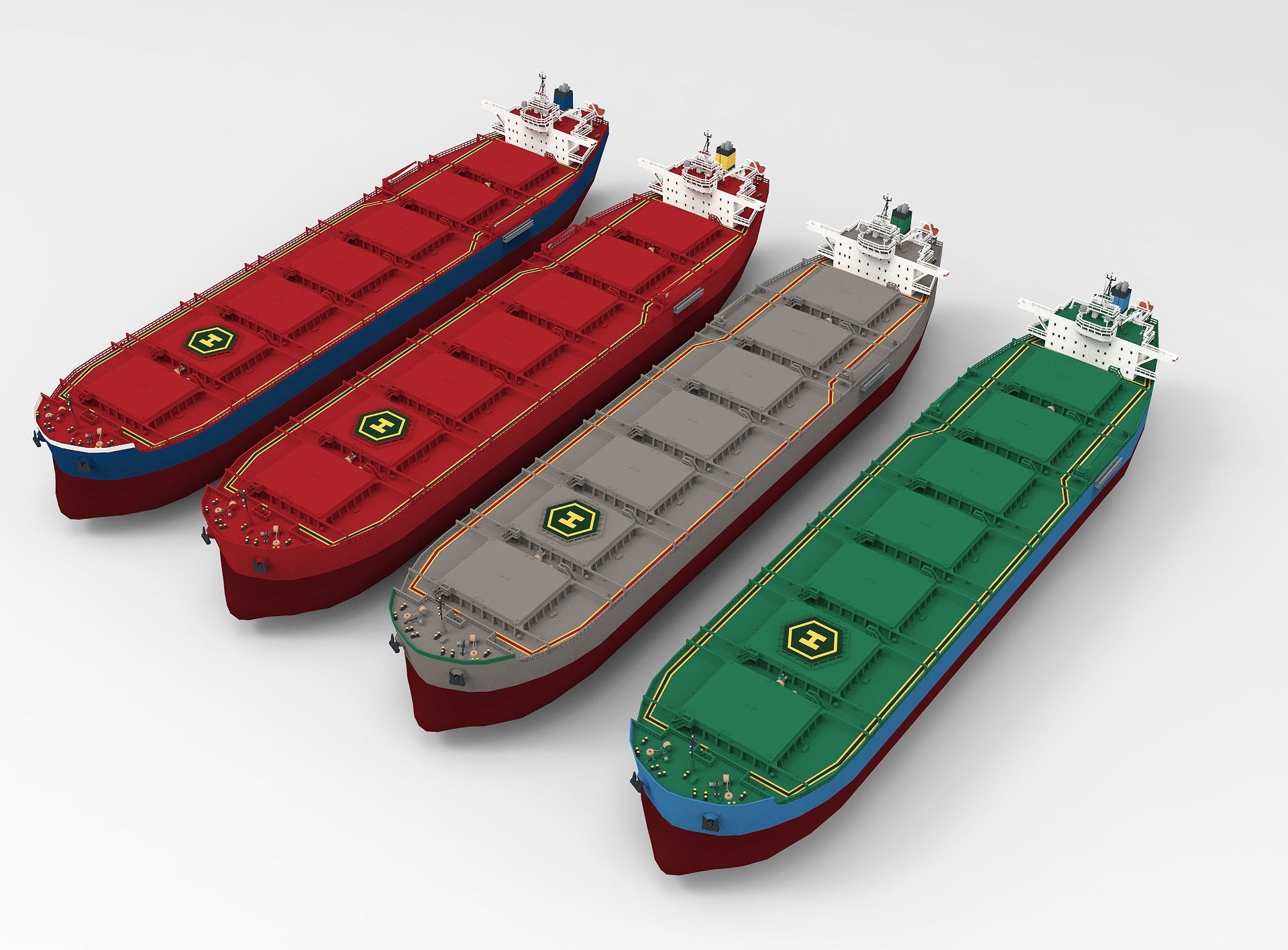  Ultra Large Ore Carrier lowpoly Low-poly 3D model_4
