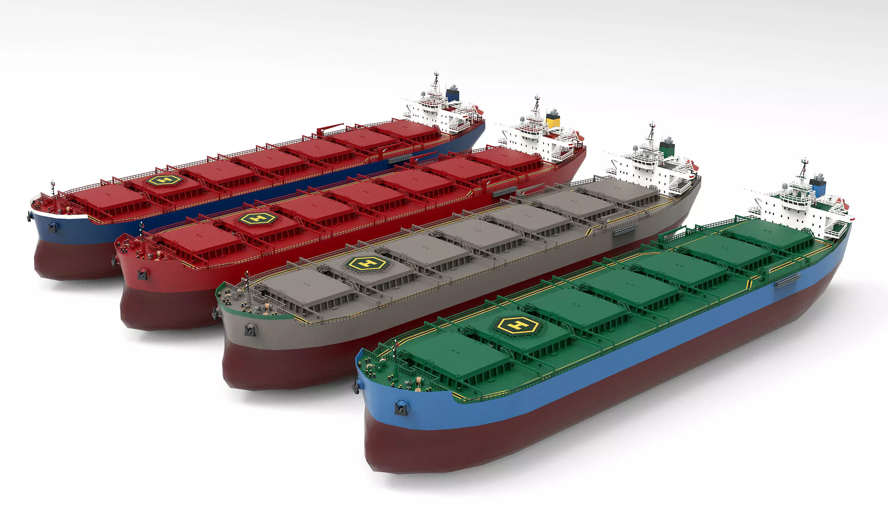  Ultra Large Ore Carrier lowpoly Low-poly 3D model_0