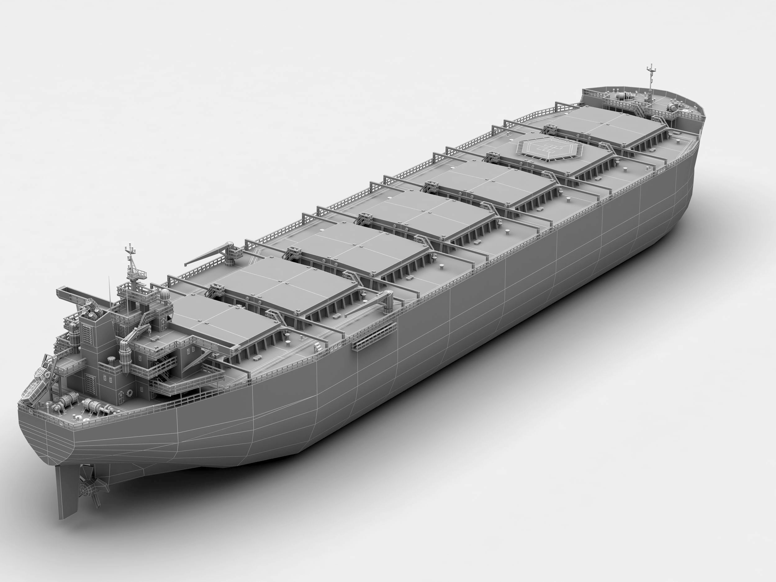  Ultra Large Ore Carrier lowpoly Low-poly 3D model_2