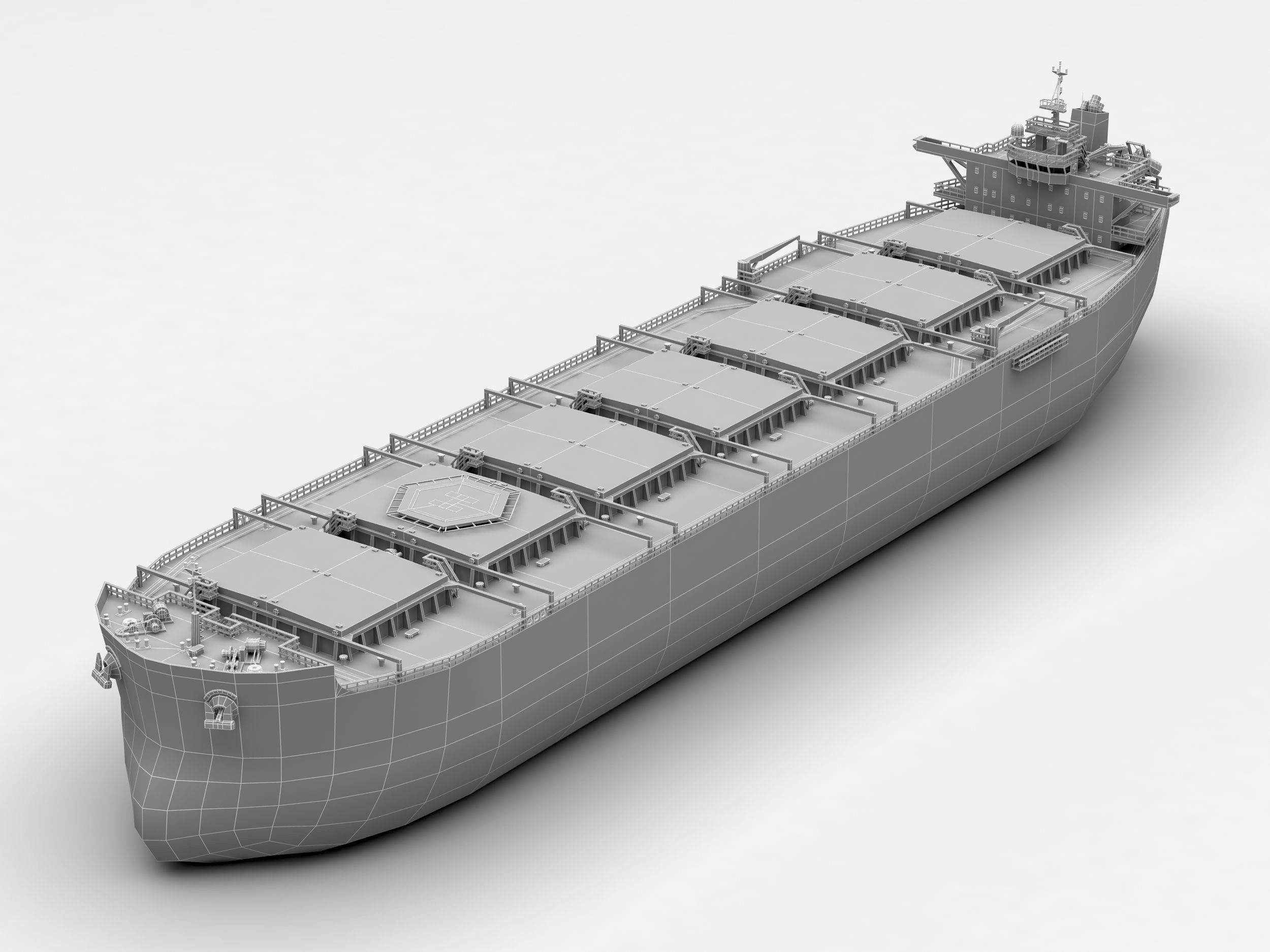  Ultra Large Ore Carrier lowpoly Low-poly 3D model_1
