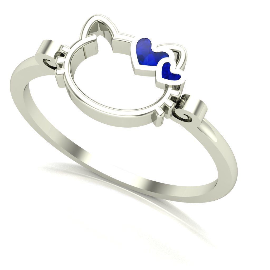 Hello Kitty Ring 3D model 3D printable | CGTrader