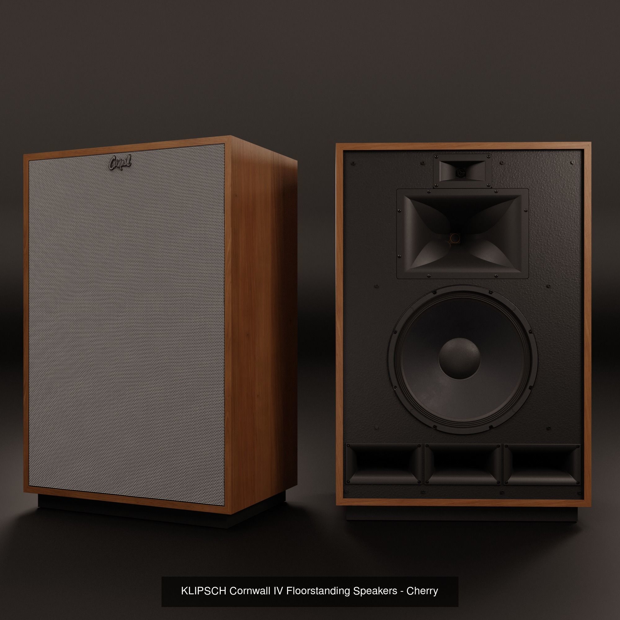 KLIPSCH Cornwall IV Floorstanding Speakers Pack 3D Model Collection_1