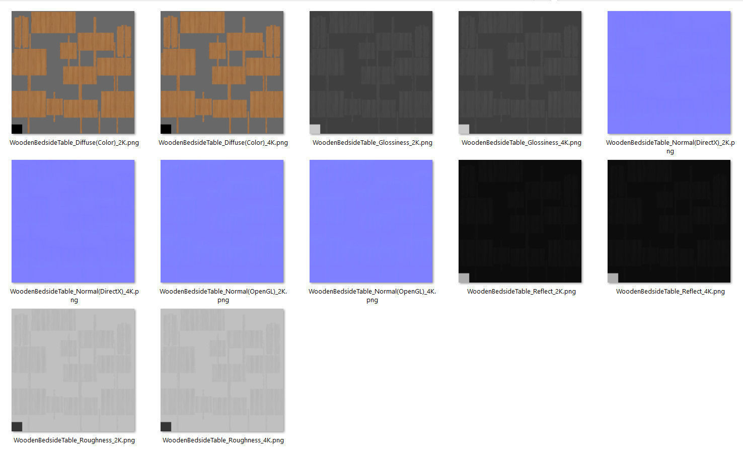 Wooden Bedside Table 3D model_18