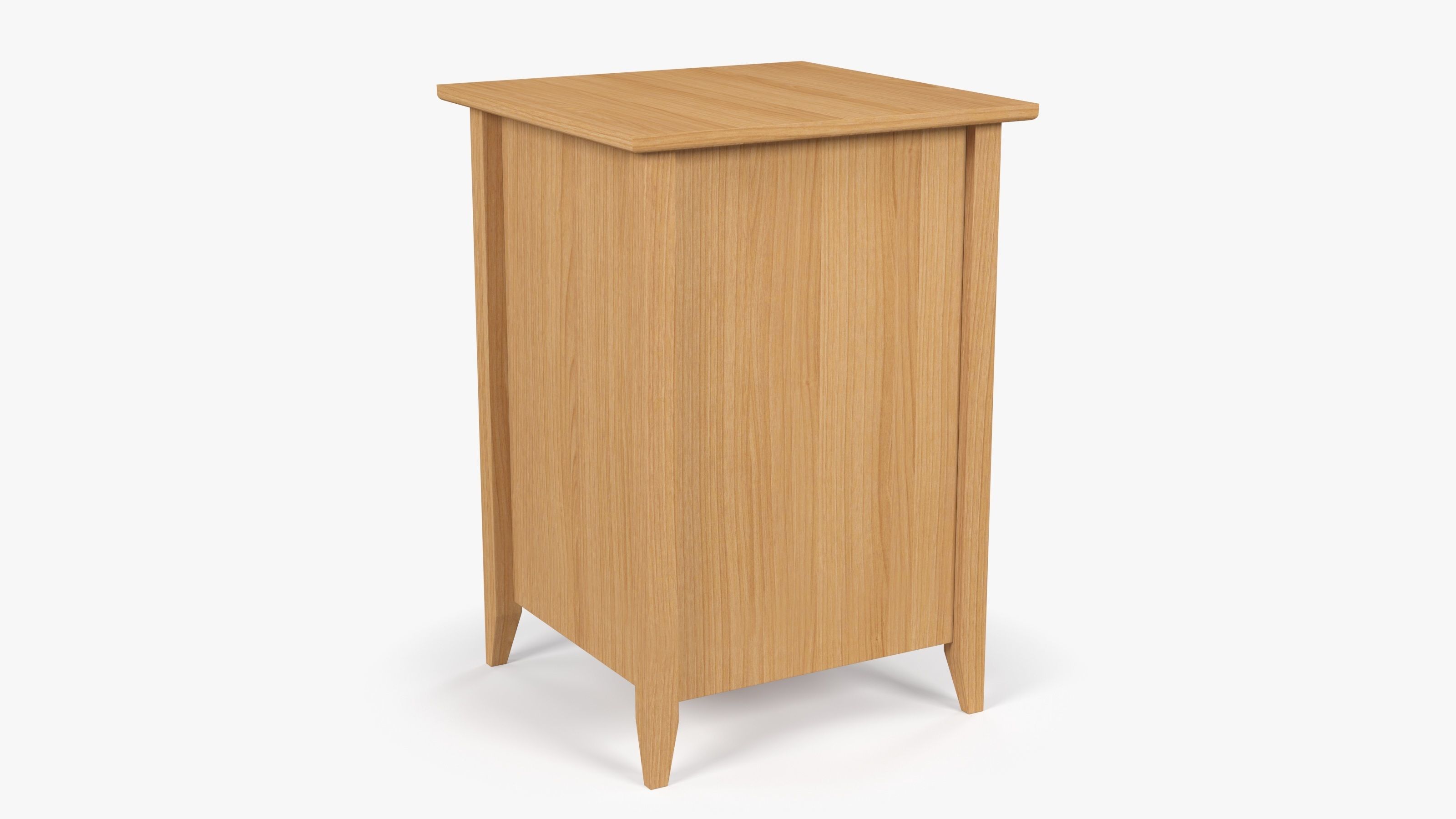 Wooden Bedside Table 3D model_6