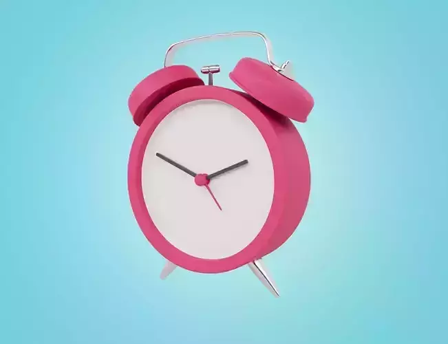 Alarm Clock minimal 3D illustration model