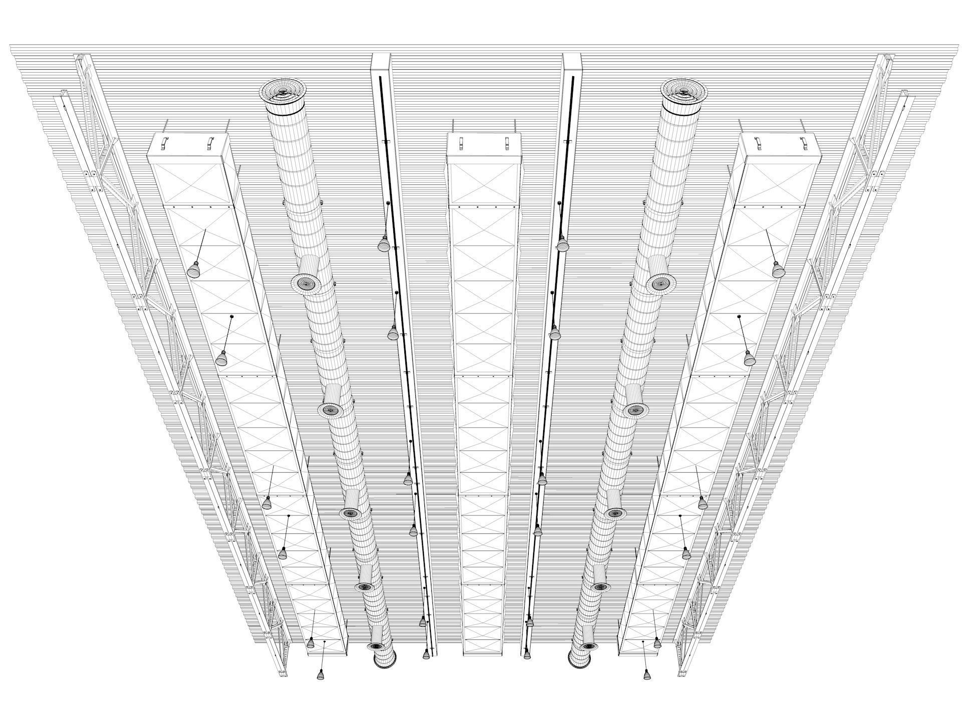 Ceiling Ventilation Pipes 3D model_8