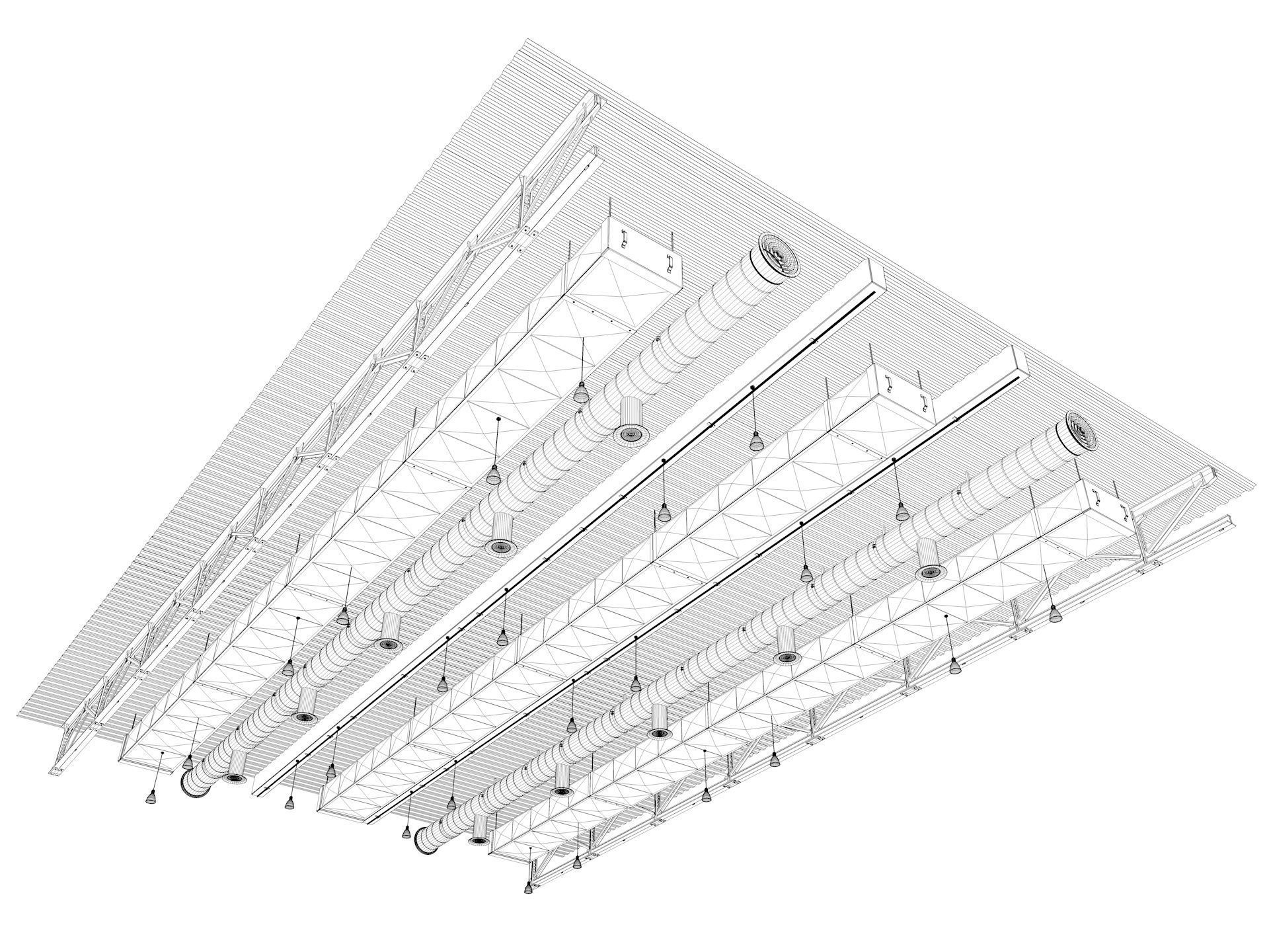 Ceiling Ventilation Pipes 3D model_7