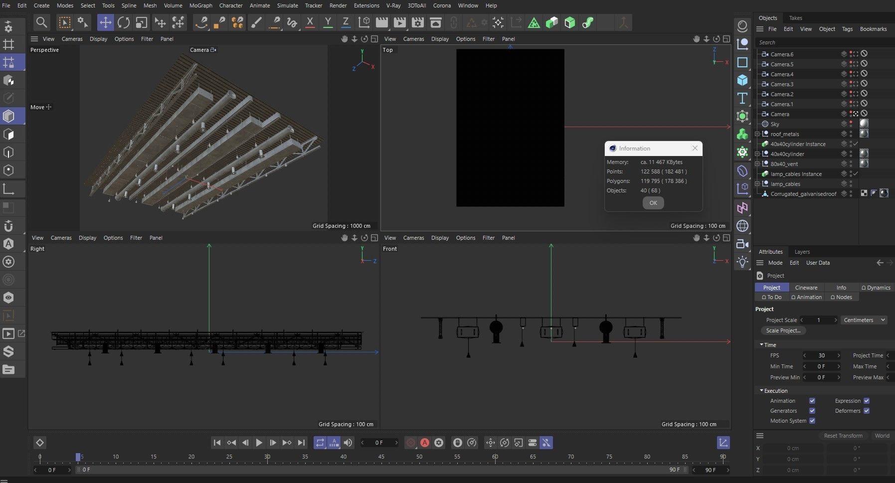 Ceiling Ventilation Pipes 3D model_15