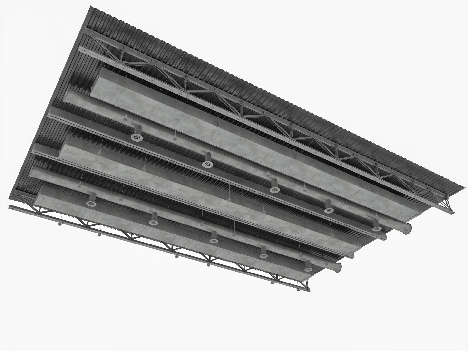 Ceiling Ventilation Pipes 3D model_3
