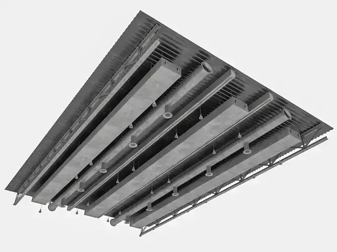 Ceiling Ventilation Pipes 3D model