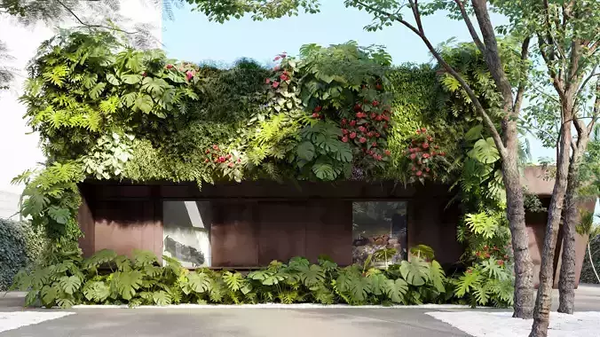Bundle 21  Vertical garden 3D model