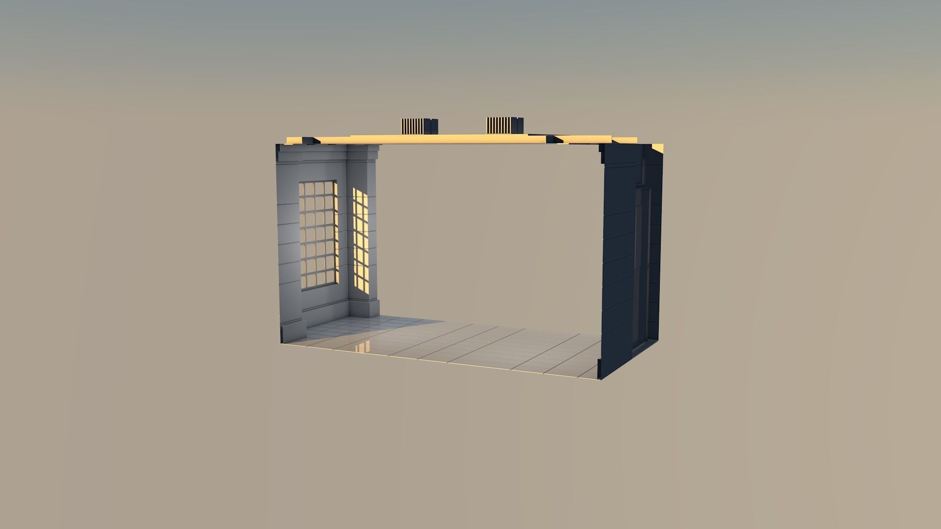 Apartment Hallway 3D model_9