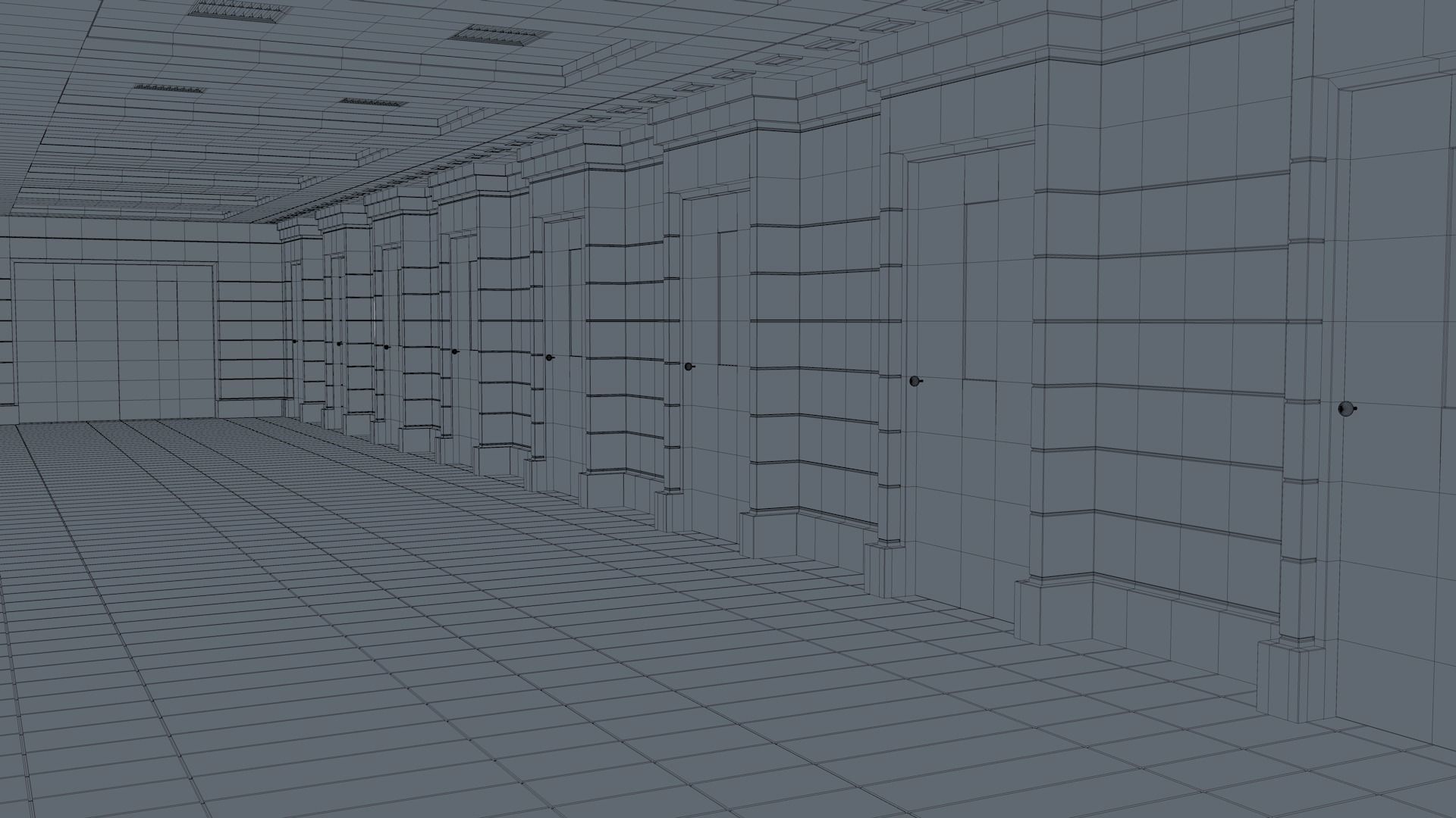 Apartment Hallway 3D model_16