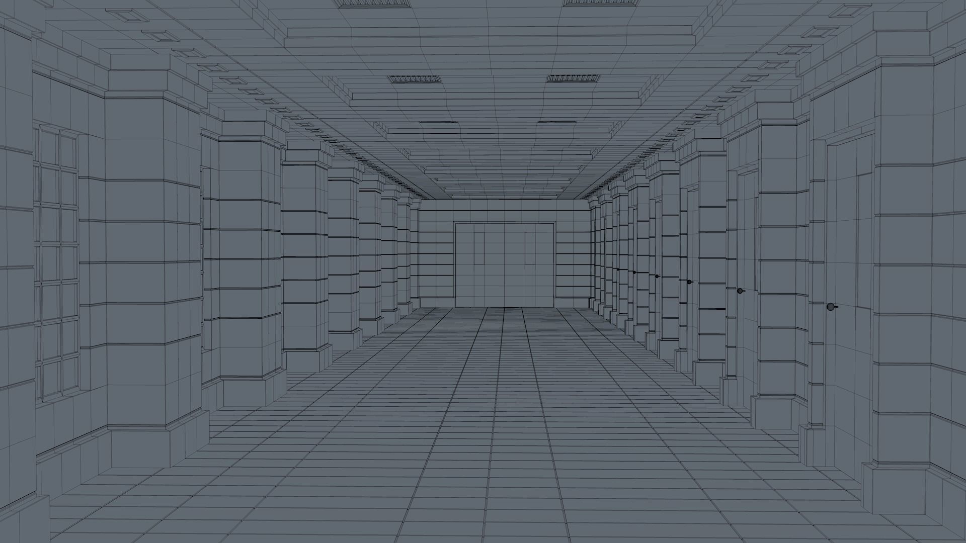 Apartment Hallway 3D model_15