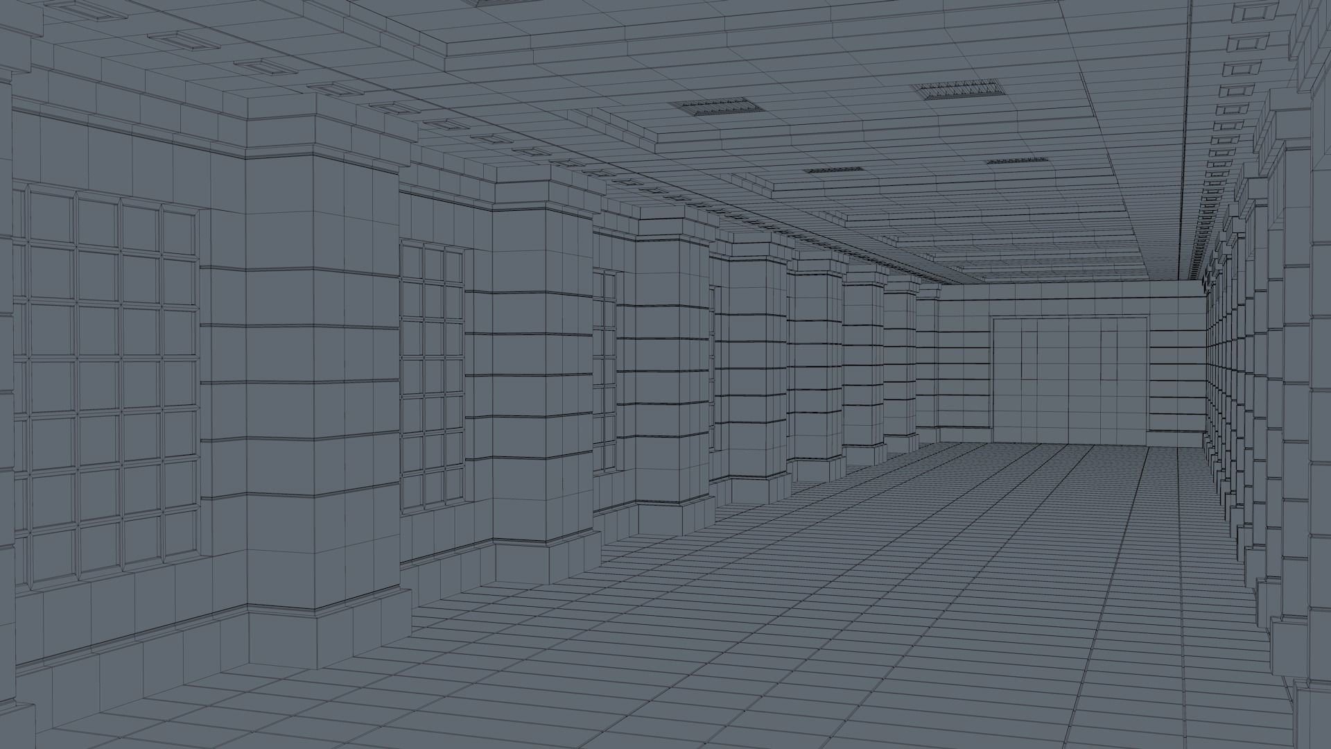 Apartment Hallway 3D model_17