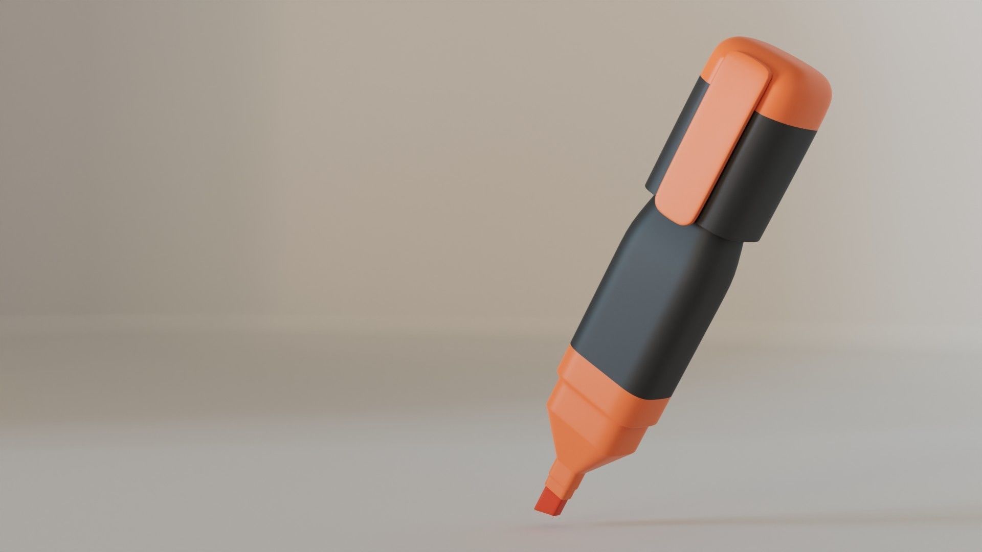 Highlighter Pen model 3D model_1