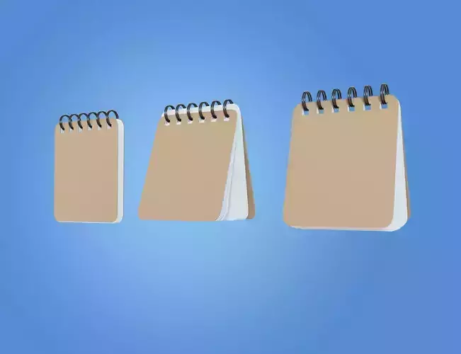 NotePad Memo Pad 3D illustartion 3D model