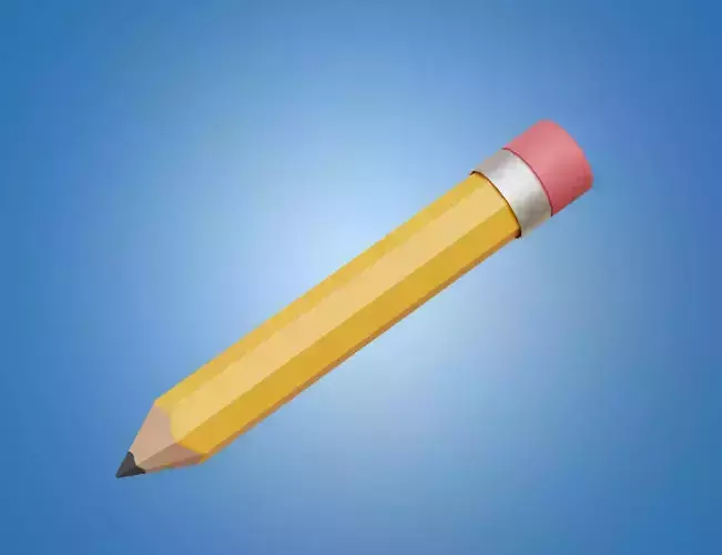 Pencil 3D illustration model 3D model