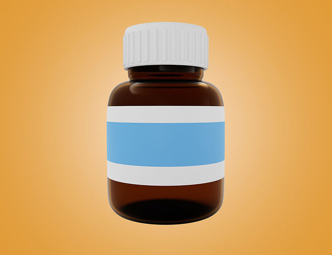  pill bottle Free 3D model