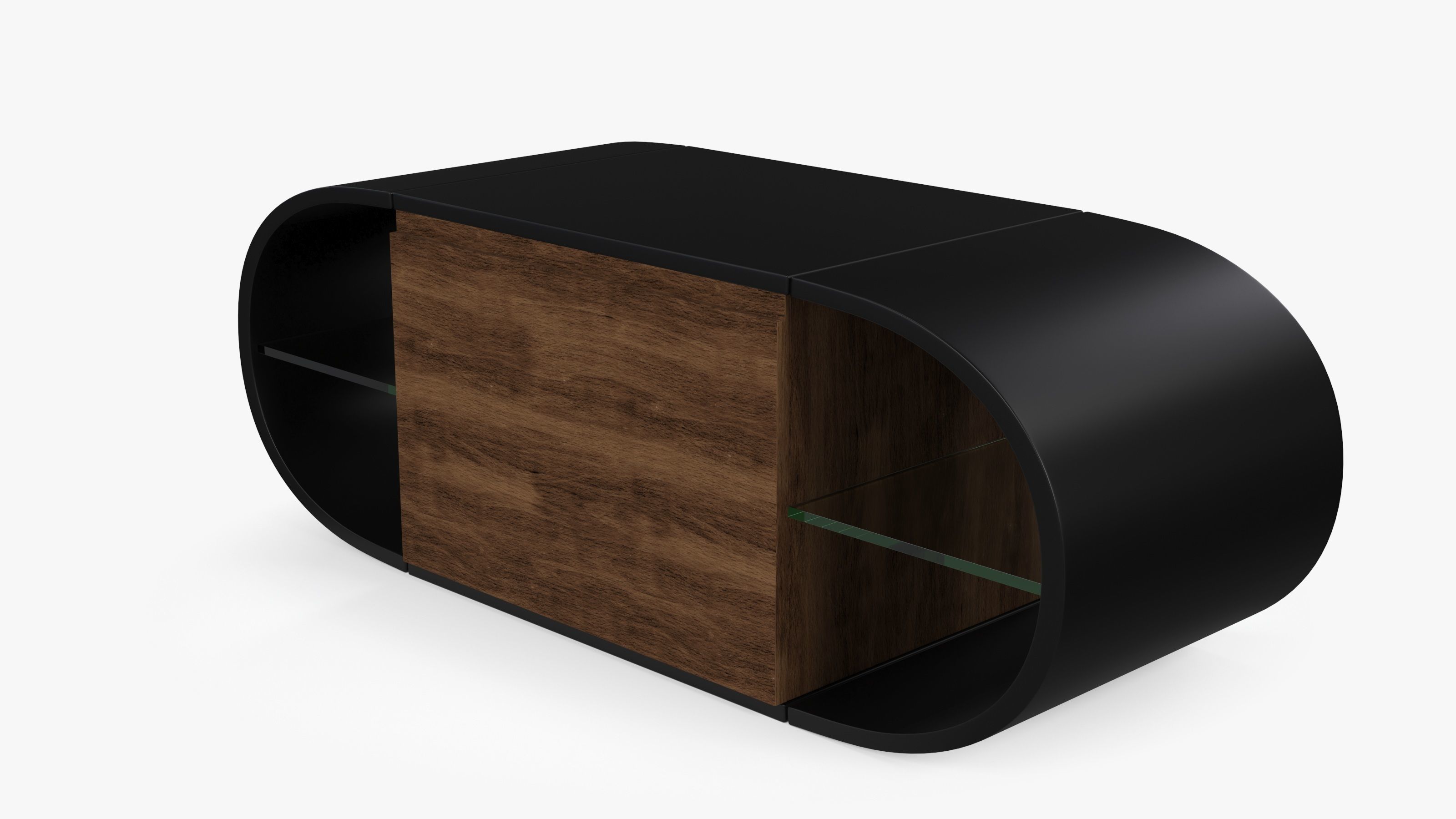 Round TV Stand Low-poly 3D model_3