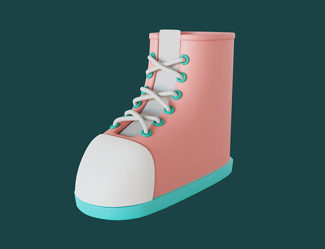 Shoe Minimal illustration 3D model 3D model